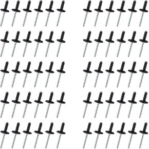 (60 Pack) 3/16 Steel Pop Rivet 293150104,Compatible with Ski-Doo/Sea-Doo/Can-Am Replaces 390409600,390907700,293150104
