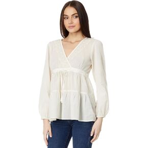 Lucky Brand Women's Embroidered Babydoll Top