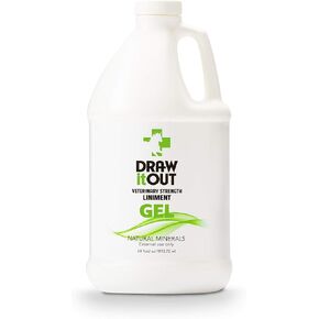 Draw It Out Liniment Gel - Veterinary Strength - Odorless and Colorless - Pain Relief Topical Analgesic Horse Cream for Joint and Muscle Pain - Natural Mineral