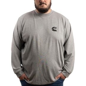 Cummins mens Cummins Long Sleeve T Shirt, Gray, X-Large US