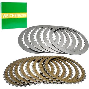 Clutch Steel Plate & Clutch Friction Plates Kit Compatible with Sportster 883 1200 XL1200 XL883 1991-2022