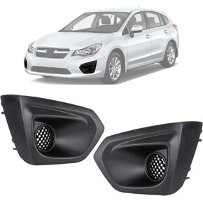 Fog Light Lamp Cover Bezel Front Bumper Compatible with Subaru Impreza 2012-2014 Matte Black Replaces 57731FG200 57731FG210 57731FJ000 57731FJ010 (Note:Not Fit WRX Models)