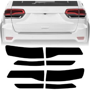 NDRUSH Smoked Taillight Rear Fender Vinyl Tint Film, Precut Overlay, Tail Light Wrap Cover Compatible with 2014-2020 Jeep Grand Cherokee