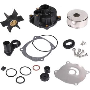 Tutor Auto Water Pump Repair Kit with Housing Replacement for Johnson Evinrude V4 V6 V8 85-300HP 85 90 115 150HP Outboard Motor Parts - Replace 5001594 5001595 18-3392