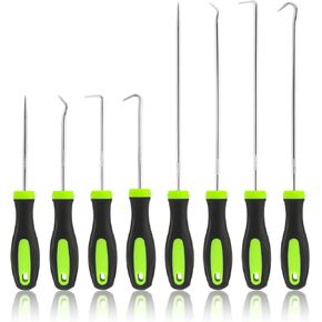 8-Piece Pick and Hook Set, Precision Automotive Hook Set, Pick Tool Set for Car Auto Oil Seal/O-Ring Seal Gasket Pick Mini Hooks Puller Remover, Practical Tool(Color:Green Black)