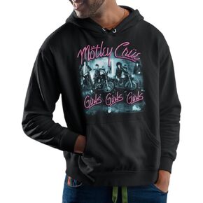 American Classics Motley Crue Heavy Metal Band Girls Girls Girls Image Adult Long Sleeve Hoodie Sweatshirt