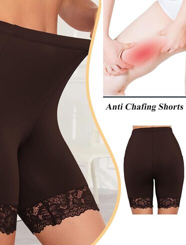 Under Dress Shorts Cooling Anti Chafing Shorts for Women Satin Slip Shorts Lace Women Boyshort Underwear in Saudi Arabia