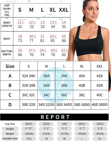 RUNNING GIRL Sports Bras for Women High Support,Moulded Cup Racerback High Impact Workout Crop Tops for Women Large Bust in Saudi Arabia