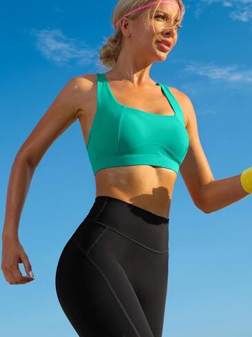 RUNNING GIRL Sports Bras for Women High Support,Moulded Cup Racerback High Impact Workout Crop Tops for Women Large Bust in Saudi Arabia