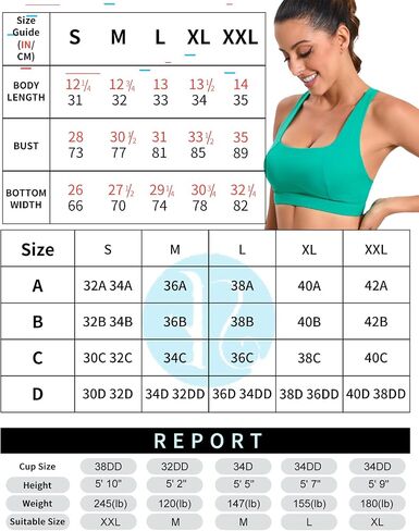 RUNNING GIRL Sports Bras for Women High Support,Moulded Cup Racerback High Impact Workout Crop Tops for Women Large Bust in Saudi Arabia