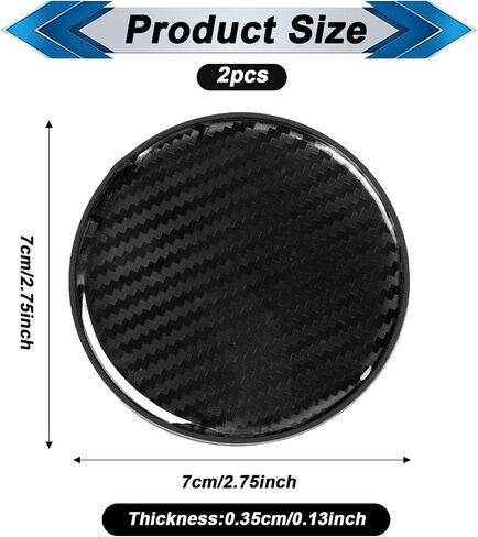 2PCS Cup Holder for Car Coaster 2.75 Inch Carbon Fiber Cup Holder Car Cup Holder Anti-Slip Silicone Embedded Cup Mat Insert Coaster Pad Universal Car Interior Accessories for Women Men Most Vehicles in Saudi Arabia