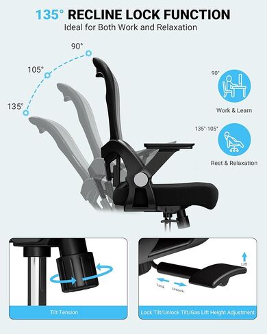 Frylr Drafting Chair Tall Office Chair for Standing Desk - Tall Adjustable, Extended Height Ergonomic Design with Lumbar Support, Counter Height Seat, Heavy Duty Office Chair 400 lbs Capacity, Black in Saudi Arabia