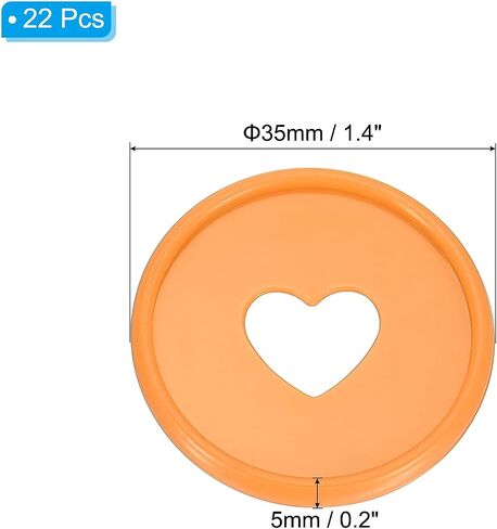 PATIKIL 35mm 1-1/2" Orange Plastic Round Book Binding Discs, 22 Pcs Discbound Expansion Discs Plating Round Binder Rings for DIY Notebook Planner in Saudi Arabia
