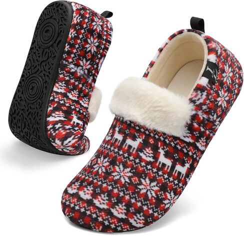 L-RUN Womens Mens Slippers Soft Curly Lightweight House Shoes Cozy Slippers with Fleece Lining for Indoor and Outdoor in Saudi Arabia