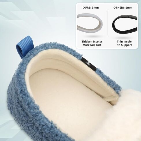 L-RUN Womens Mens Slippers Soft Curly Lightweight House Shoes Cozy Slippers with Fleece Lining for Indoor and Outdoor in Saudi Arabia