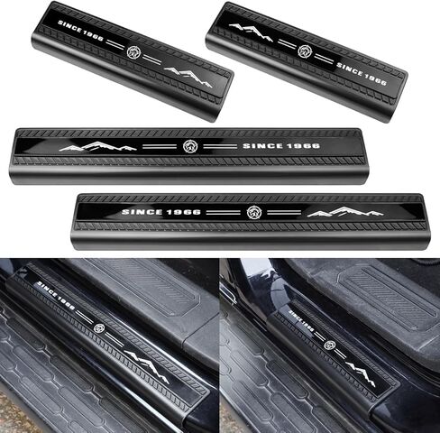 Door Sill Entry Guards Compatible with for Ford Bronco 4 Door 2021 2022 2023 2024 Door Sill Edge Scuff Plate Threshold Protector Trim Stickers with Reflective in Kuwait