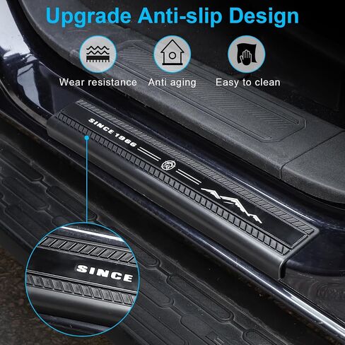 Door Sill Entry Guards Compatible with for Ford Bronco 4 Door 2021 2022 2023 2024 Door Sill Edge Scuff Plate Threshold Protector Trim Stickers with Reflective in Kuwait