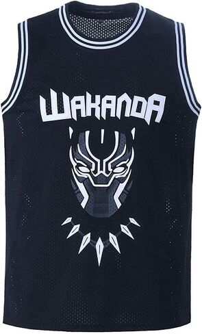 Mens Black Panther #1 T'Challa Shirts #2 Killmonger Basketball Jersey Movie Costume for Party in Saudi Arabia