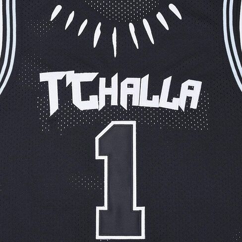 Mens Black Panther #1 T'Challa Shirts #2 Killmonger Basketball Jersey Movie Costume for Party in Saudi Arabia