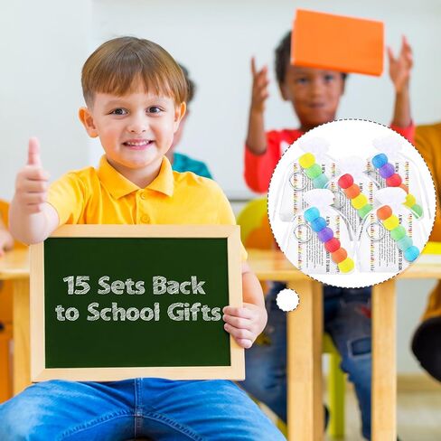 نيوكوت 45 قطعة هدايا العودة إلى المدرسة، 15 سلسلة مفاتيح للعودة إلى المدرسة، سلسلة مفاتيح ملهمة على شكل كرة من اللباد، سلاسل مفاتيح تحفيزية مع 15 بطاقة، 15 حقيبة أورجانزا لهدايا الفصول الدراسية للأولاد والبنات in Saudi Arabia