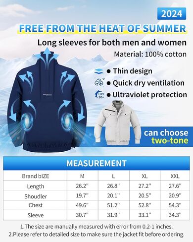 MIDIAN 30V Air Cooling Jacket, 20000mA Large Capacity Cooling Clothes with Fan Body Cold Apparel for Working Cycling Outdoor in Saudi Arabia
