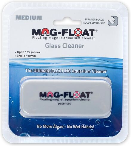 Medium Glass Floating Algae Scraper 125 | Magfloat Magnetic Fish Tank Cleaner | Magnet Scrubber Brush Cleaning Tool for Aquarium in Saudi Arabia