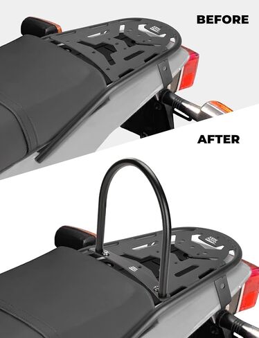 KEMIMOTO Motorcycle Luggage Rack Sissy Bar Rack Compatible with CRF250L 300 450 KLX250S KLX300 DRZ400S/SM and KLX400S Grom Navi XT250 Super73 Enduro Series Rear Rack(not Included Motorcycle Rear Rack) in Saudi Arabia