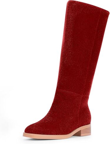 Women's Chunky Heel Platform Mid Calf Boots in Saudi Arabia