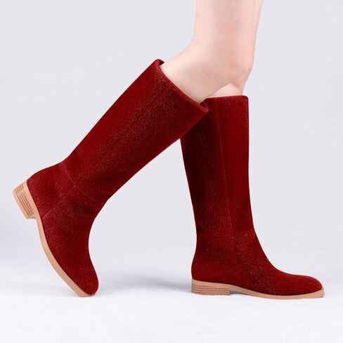 Women's Chunky Heel Platform Mid Calf Boots in Saudi Arabia
