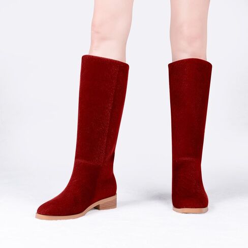 Women's Chunky Heel Platform Mid Calf Boots in Saudi Arabia