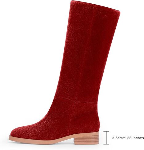 Women's Chunky Heel Platform Mid Calf Boots in Saudi Arabia