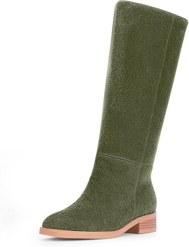 Women's Chunky Heel Platform Mid Calf Boots in Saudi Arabia