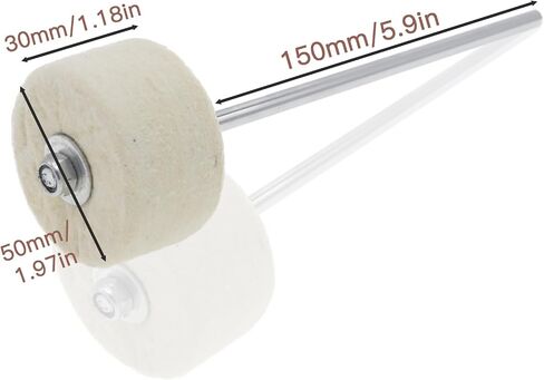 1pcs White Felt Bass Drum Pedal Beater, 180 mm Double Kick Drum Pedals Beater, Stainless Steel Handle Bass Drum Pedal Beater, Drum Percussion Parts Accessories in Saudi Arabia