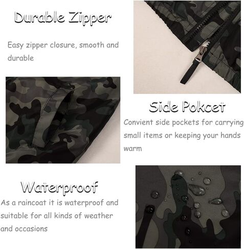 SNOW DREAMS Boys Waterproof Rain Jacket Windbreaker Lightweight Coat Kids Raincoat Outerwear in Saudi Arabia
