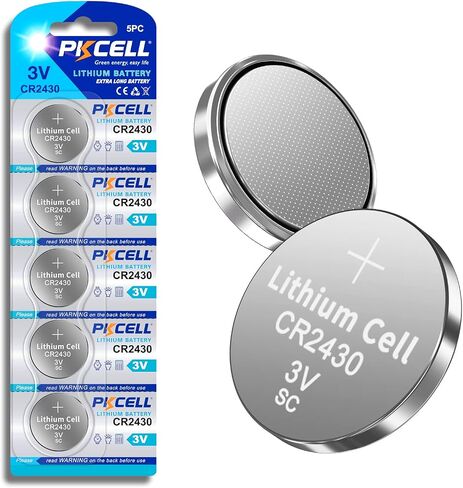 PKCELL CR2430 3V Lithium Battery,2 Pack Button Cell Coin Battery,3 Volt Watch Battery Lithium Battery in Saudi Arabia