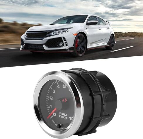 Estink Tachometer Tacho Gauge, 7 Colors Tachometer Revolution Meter 52mm 2in Universal Tachometer Gauge with Measuring Range 0 to 10000RPM for Car SUV Vehicle Automotive in Saudi Arabia