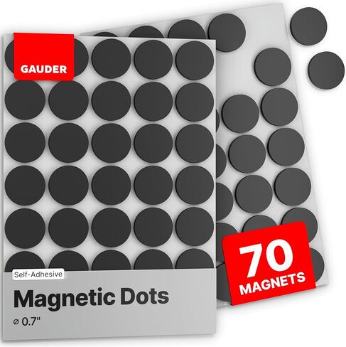 GAUDER Magnetic Dots | Small Sticky Magnets with Adhesive Backing (0.7") | Self-Adhesive Flexible Magnets for Crafts, Whiteboards, Refrigerator in Saudi Arabia