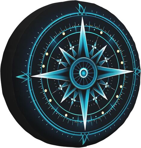 Adventure Compass Spare Tire Cover Weatherproof Sun Protection Wheel Tire Cover Universal Fit Trailers RV SUV Truck Camper Travel 15 inch in Saudi Arabia