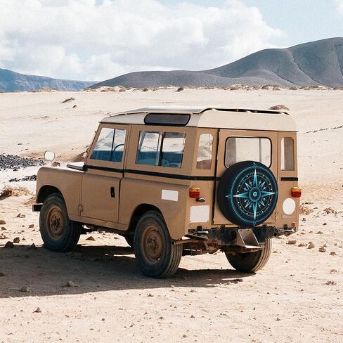 Adventure Compass Spare Tire Cover Weatherproof Sun Protection Wheel Tire Cover Universal Fit Trailers RV SUV Truck Camper Travel 15 inch in Saudi Arabia