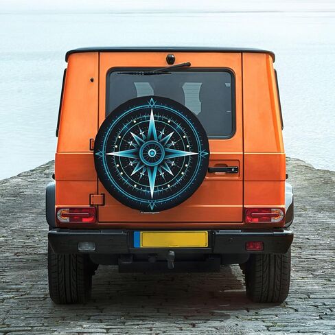 Adventure Compass Spare Tire Cover Weatherproof Sun Protection Wheel Tire Cover Universal Fit Trailers RV SUV Truck Camper Travel 15 inch in Saudi Arabia