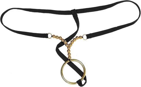 Mens Underwear Metal O-Rings T Back Thongs G-String Low Rise Bikini Shorts in Kuwait