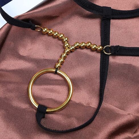 Mens Underwear Metal O-Rings T Back Thongs G-String Low Rise Bikini Shorts in Kuwait