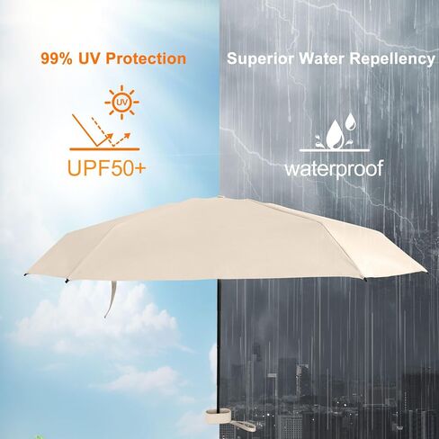 Umbrella Small Mini Umbrella, Lightweight Folding Compact Travel Umbrella Portable Parasol for Backpack Purse - Sun & Rain Pocket UV Umbrellas for Kids Girls Boys Women in Saudi Arabia