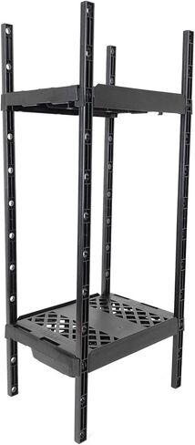 رف الخزانة المزدوج القابل للتعديل، باللون الأسود in Kuwait