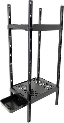 رف الخزانة المزدوج القابل للتعديل، باللون الأسود in Kuwait