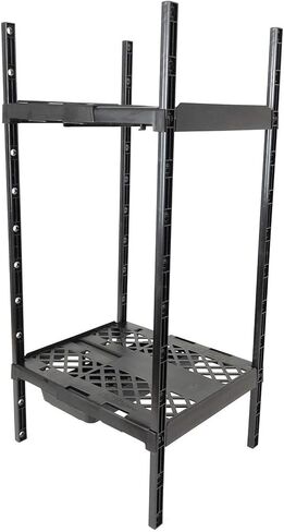 رف الخزانة المزدوج القابل للتعديل، باللون الأسود in Kuwait