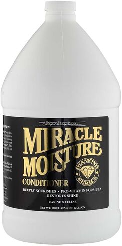 Chris Christensen Diamond Series Miracle Moisture Dog Conditioner, Groom Like a Professional, Pro-Vitamin Formula, Provides Maximum Moisture, Use on Both Dogs and Cats, Made in USA, 16 oz in Kuwait