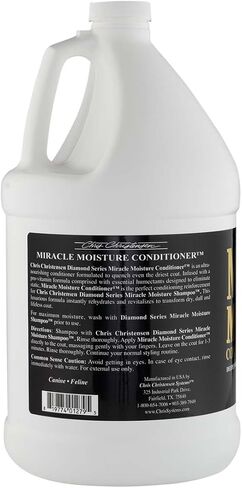 Chris Christensen Diamond Series Miracle Moisture Dog Conditioner, Groom Like a Professional, Pro-Vitamin Formula, Provides Maximum Moisture, Use on Both Dogs and Cats, Made in USA, 16 oz in Kuwait