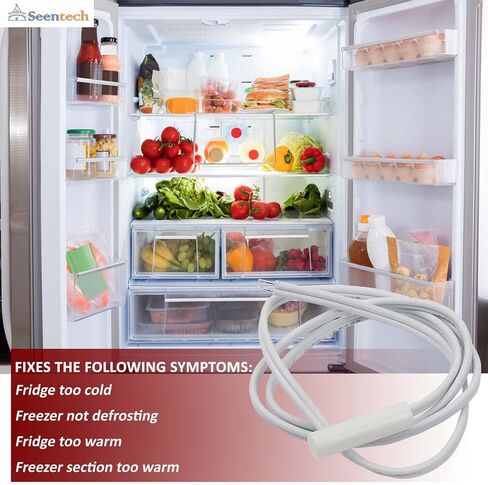 مستشعر درجة حرارة الثلاجة WR55X10025 من Seentech - متوافق مع ثلاجات ومجمدات GE، Hotpoint - يستبدل AP3185407، 914093، AH304103، EA304103، PS304103 (حزمة 1) in Kuwait