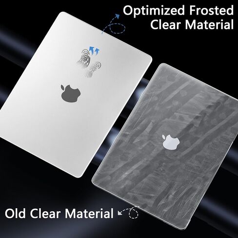 TWOLSKOO Compatible with M4 MacBook Pro 14 inch Case 2024-2021 Release Chip Models M4 M3 M2 M1 Pro Max, Protective & Ultra Thin Armor Plastic Hard Shell Cover with Type C Adapter, Matte Clear in Saudi Arabia